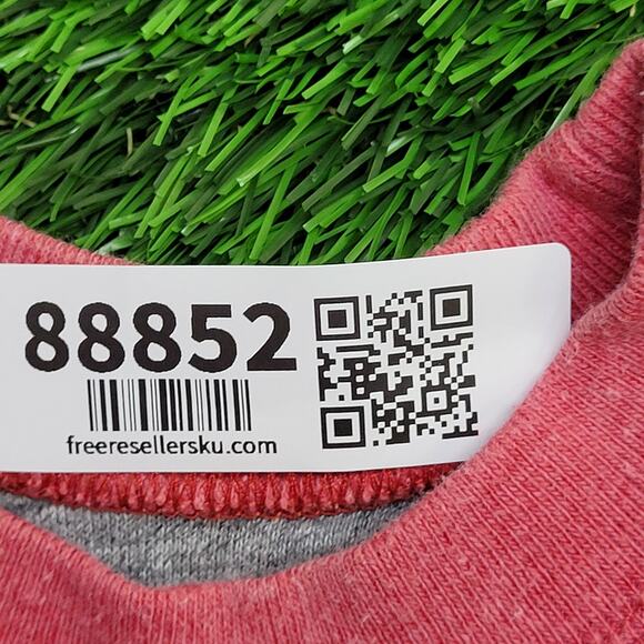 Vintage 80s Russell Athletic Reversible T-Shirt XS/S 16x27 Pinkish Red Gray USA - Picture 11 of 11